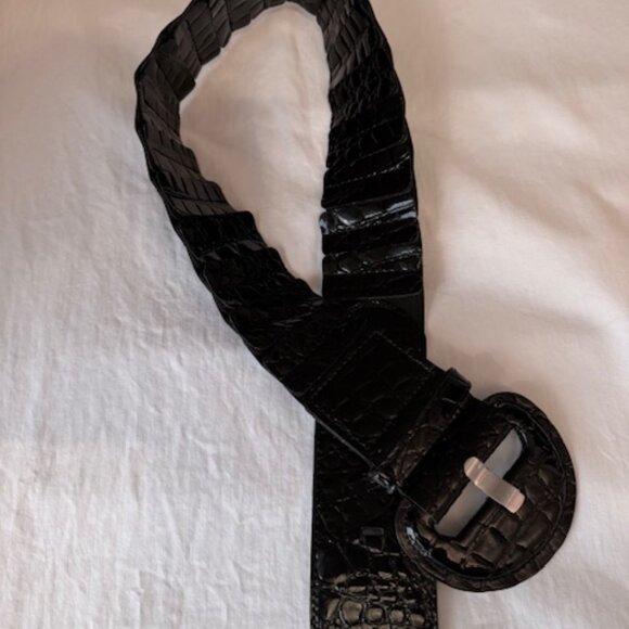 Ladies black elastic belt - Picture 2 of 6